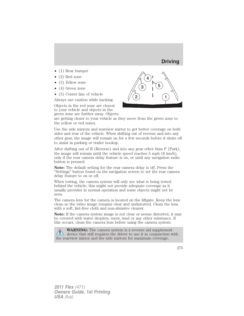 Driving | FORD 2011 Flex v.1 User Manual | Page 275 / 418