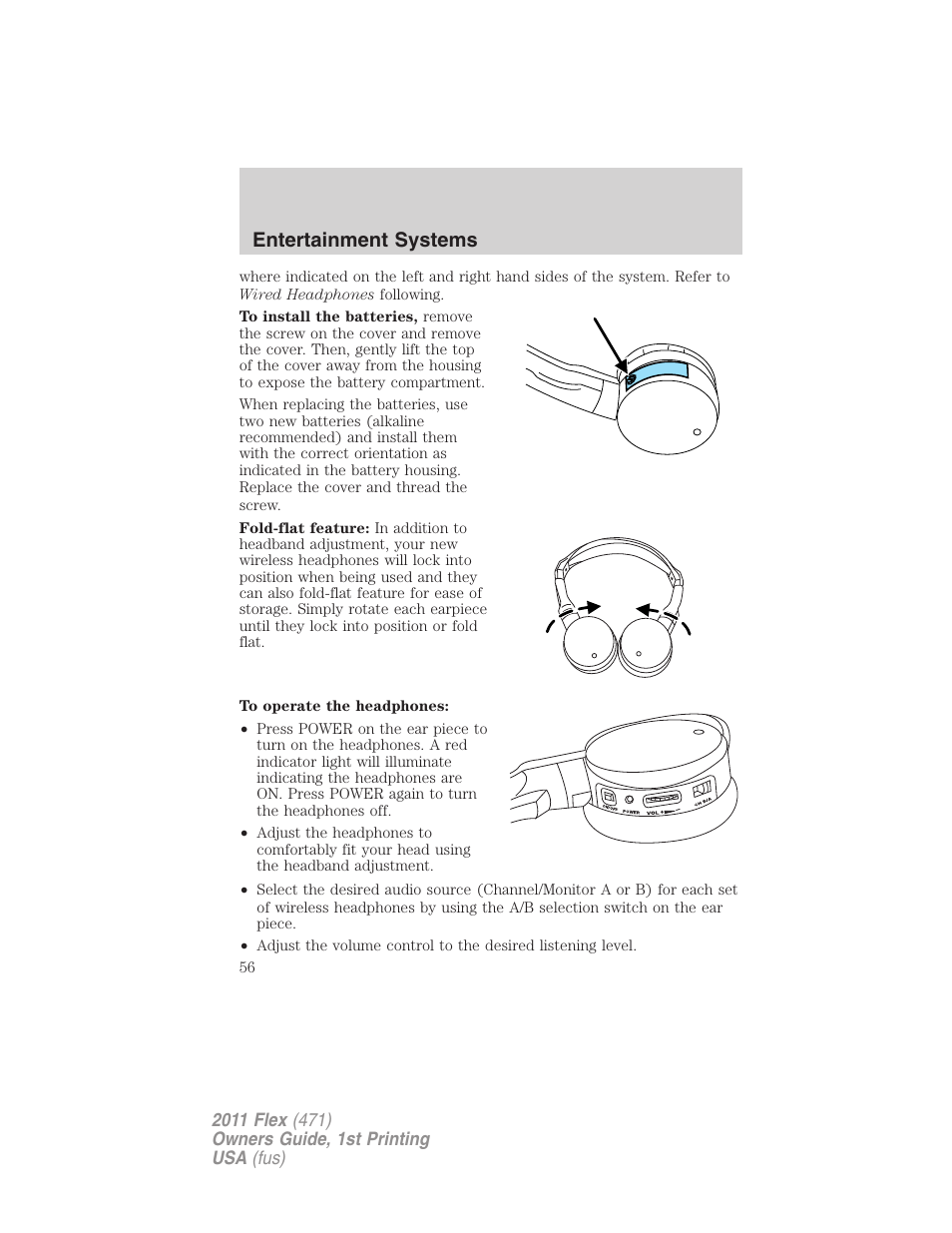 Entertainment systems | FORD 2011 Flex v.1 User Manual | Page 56 / 418