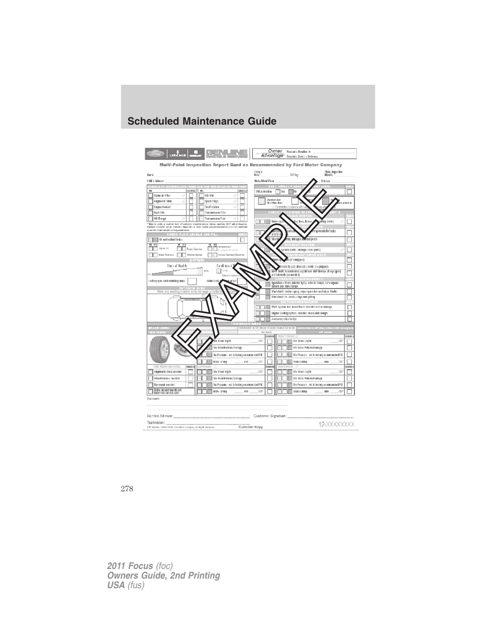 FORD 2011 Focus v.2 User Manual | Page 278 / 301