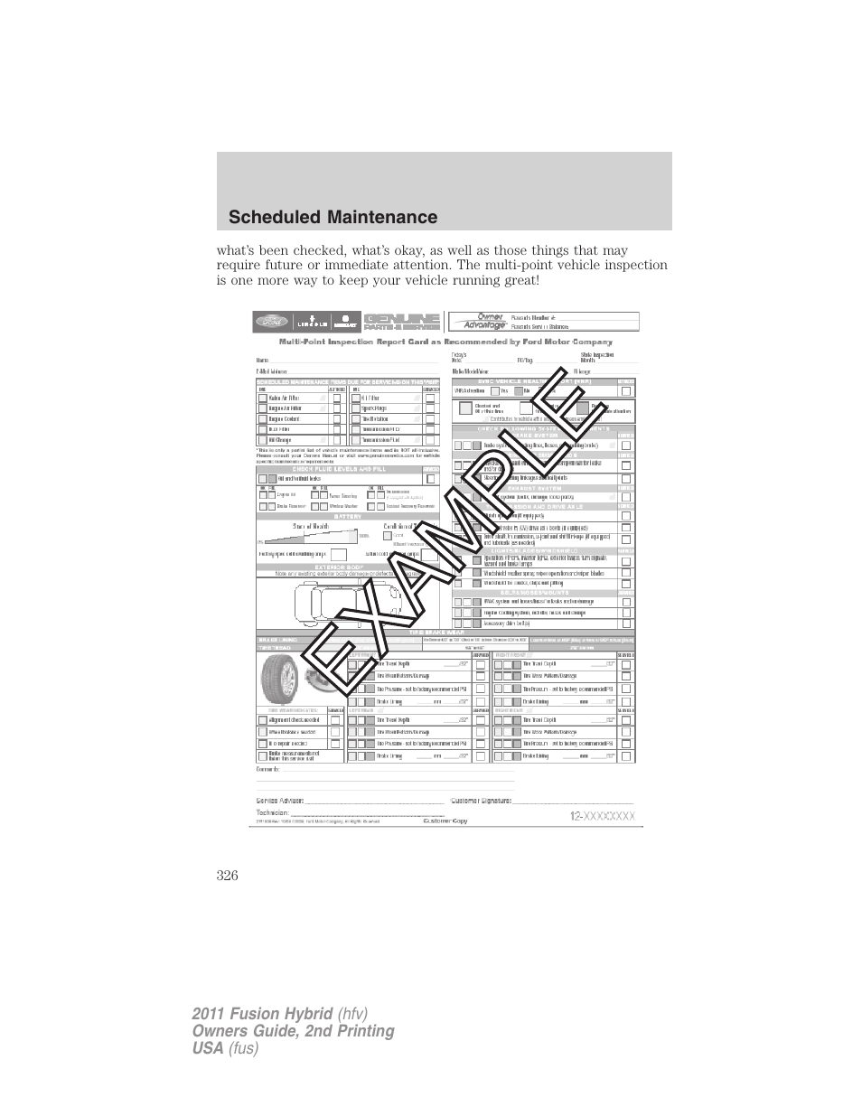 FORD 2011 Fusion Hybrid v.2 User Manual | Page 326 / 345