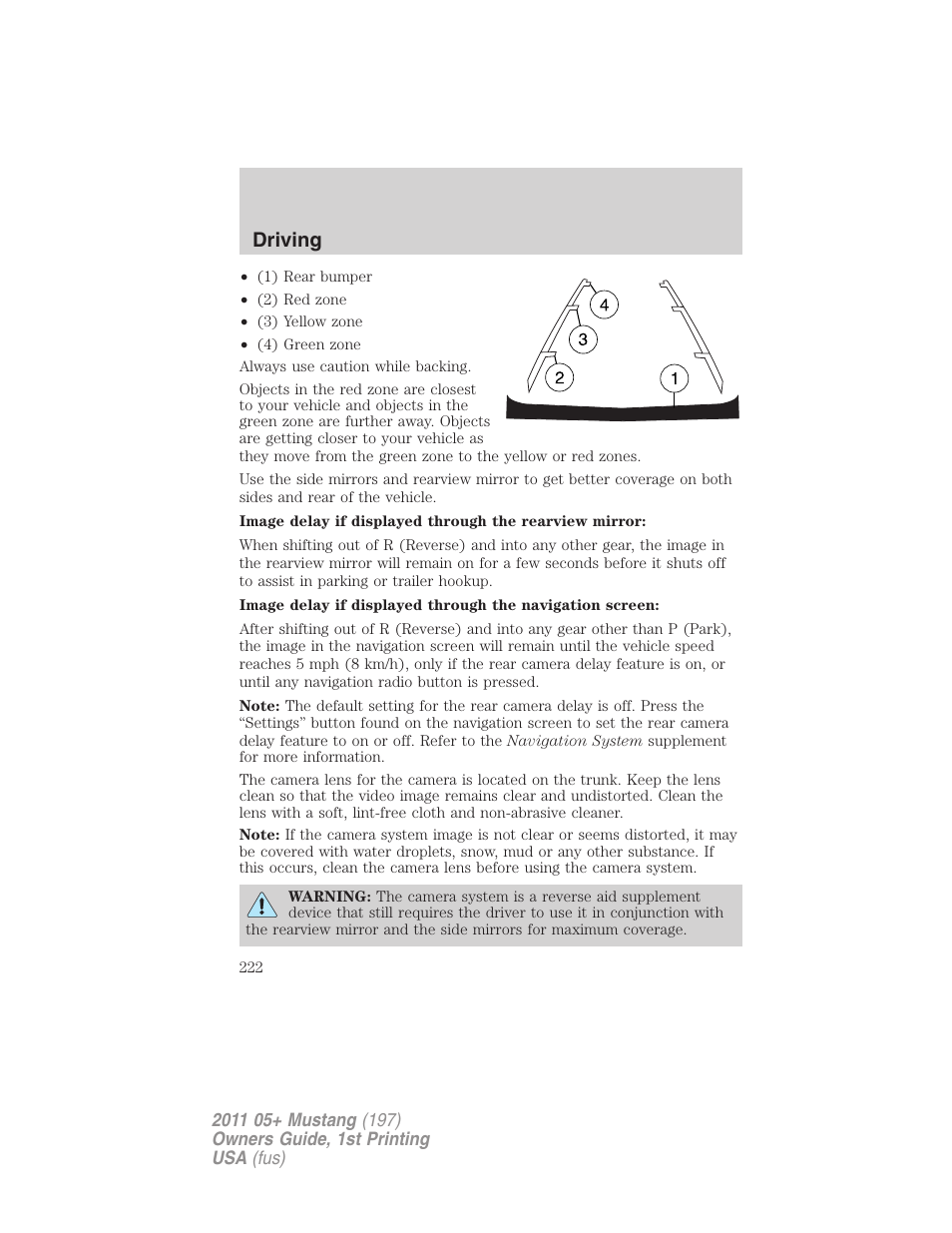 Driving | FORD 2011 Mustang v.1 User Manual | Page 222 / 348