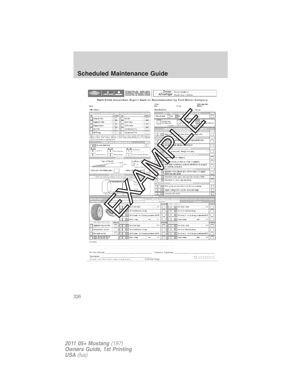 FORD 2011 Mustang v.1 User Manual | Page 326 / 348
