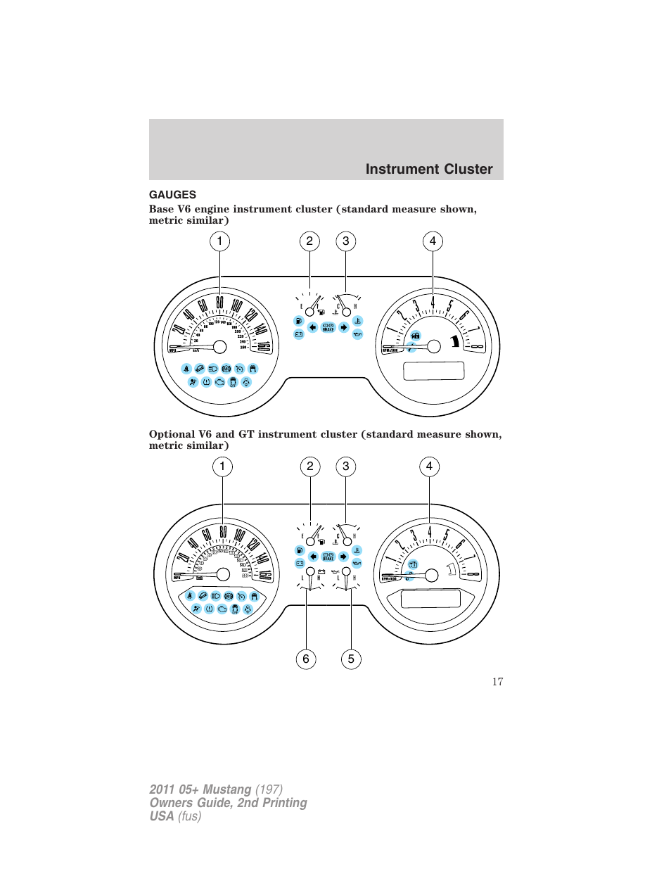 Gauges | FORD 2011 Mustang v.2 User Manual | Page 17 / 346