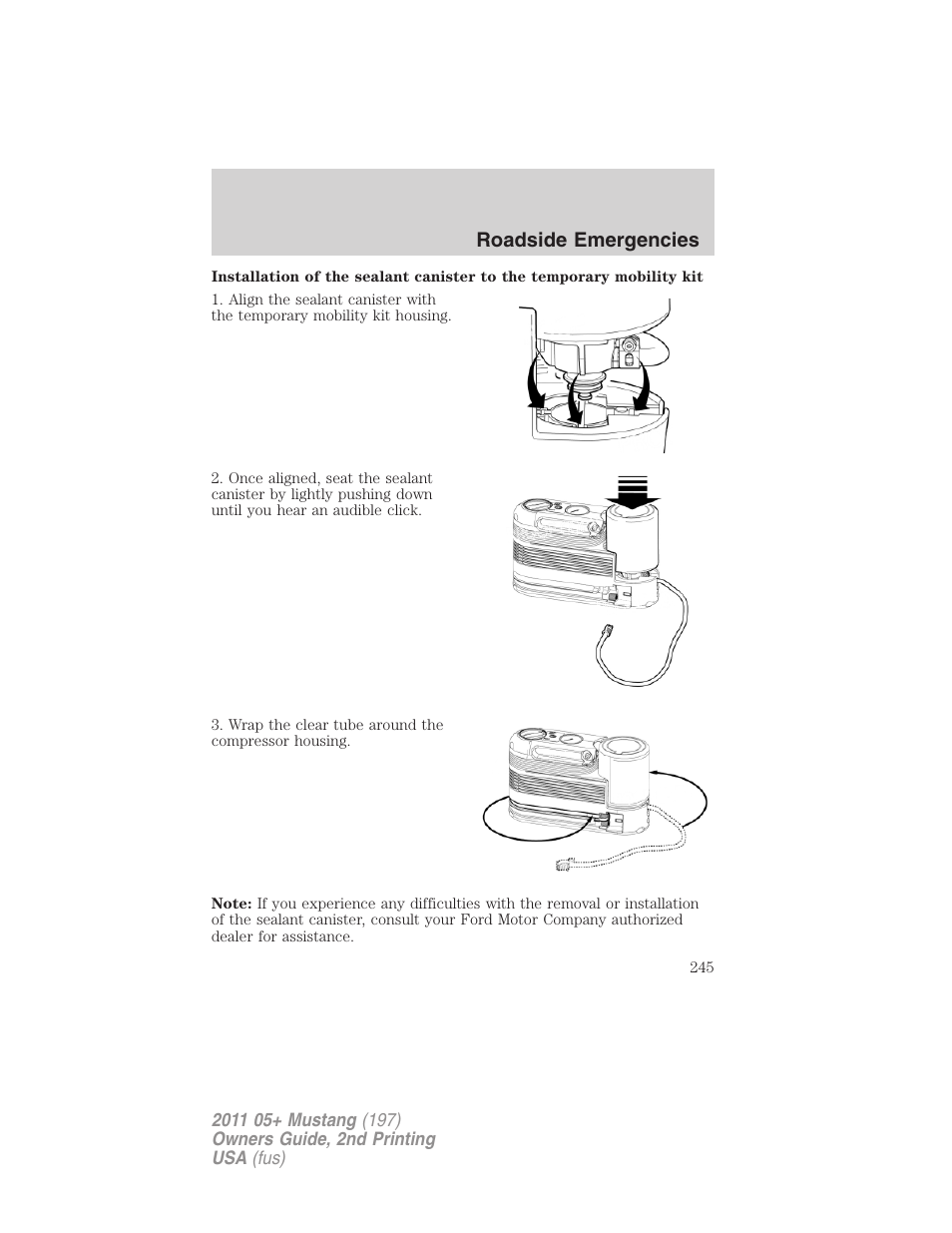 Roadside emergencies | FORD 2011 Mustang v.2 User Manual | Page 245 / 346