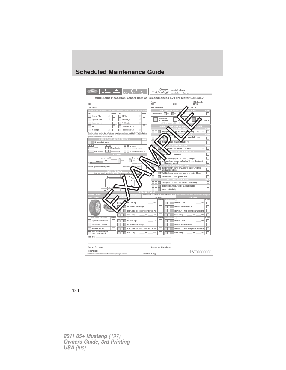 FORD 2011 Mustang v.3 User Manual | Page 324 / 346