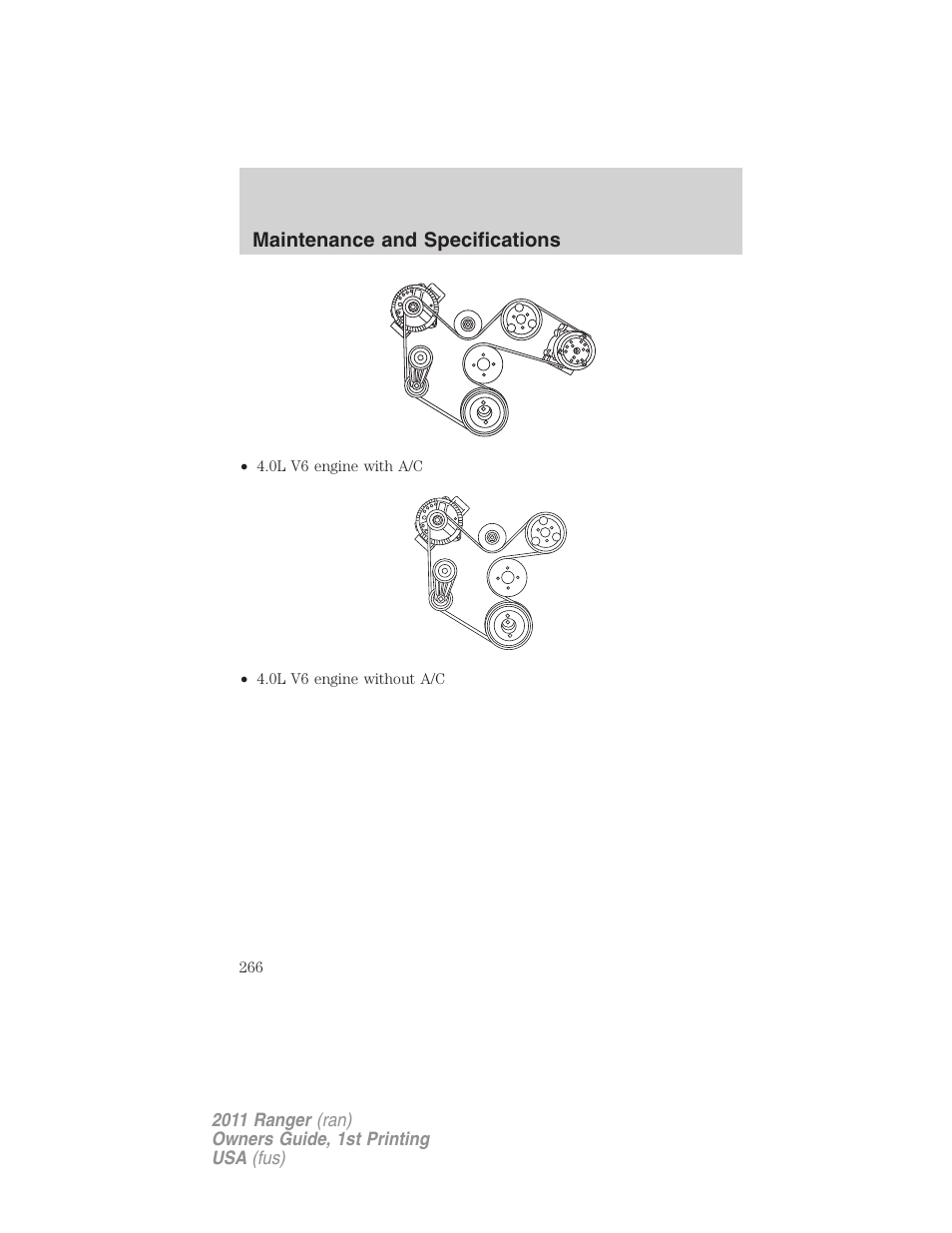 FORD 2011 Ranger v.1 User Manual | Page 266 / 302