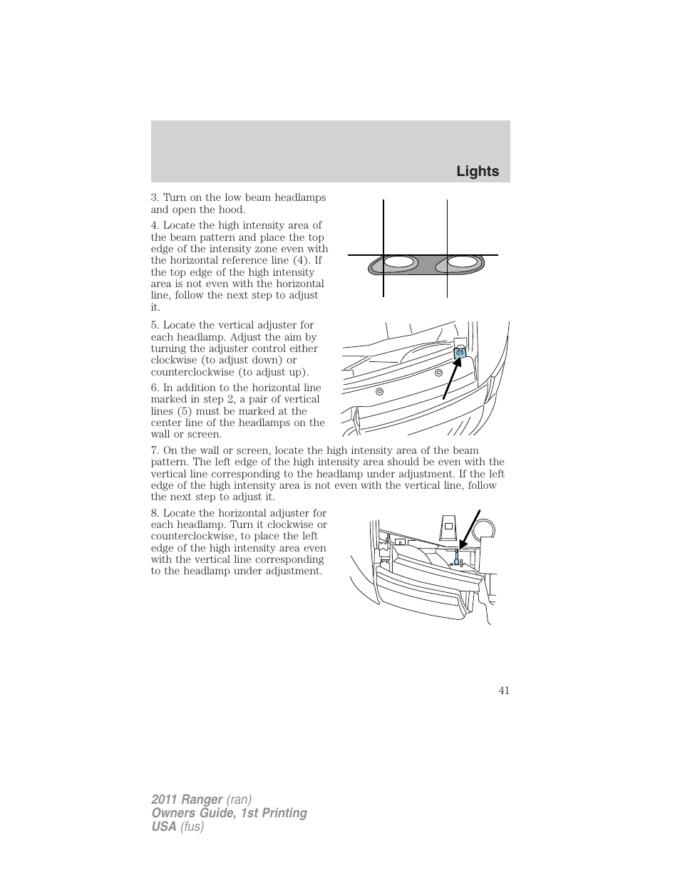 Lights | FORD 2011 Ranger v.1 User Manual | Page 41 / 302