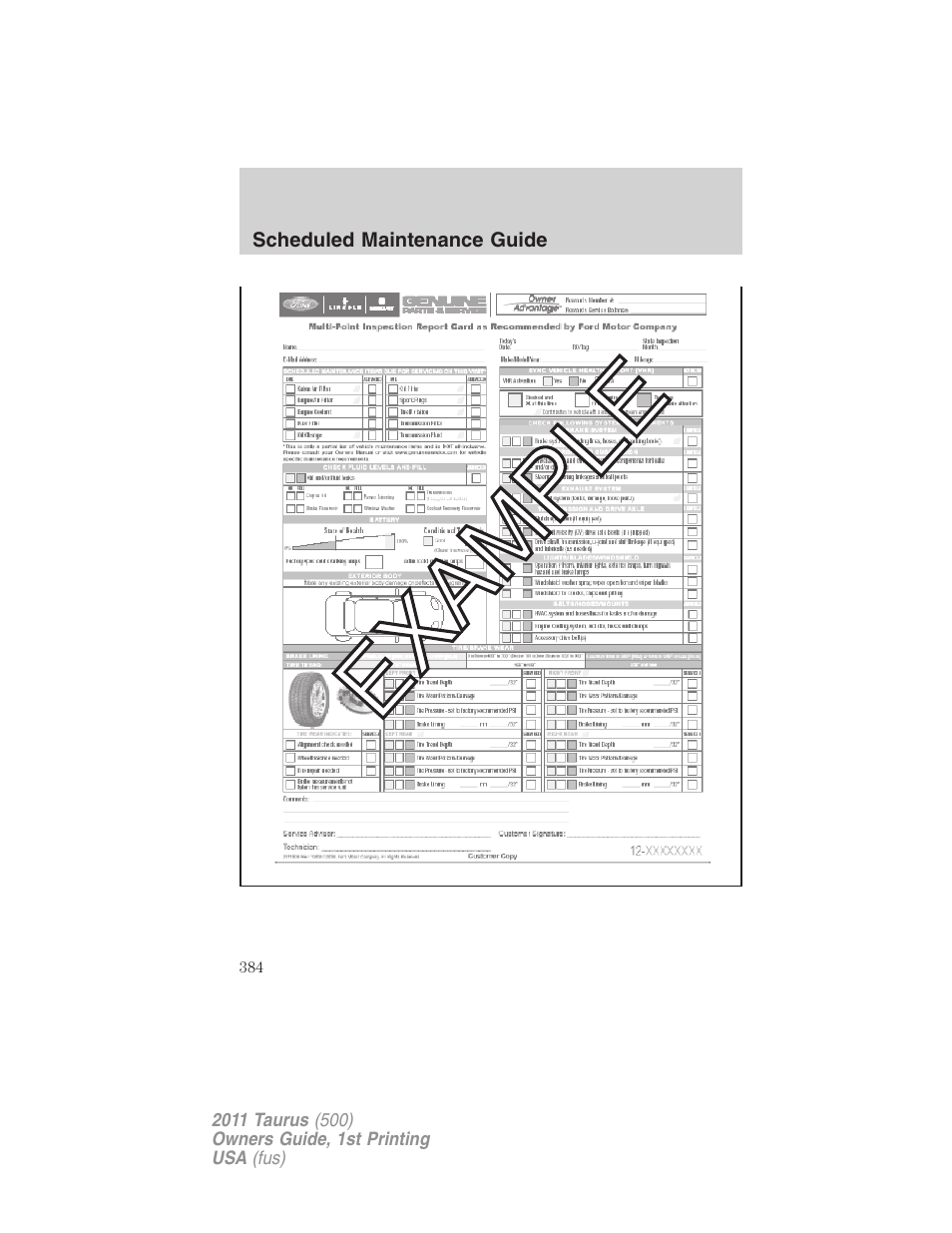 FORD 2011 Taurus v.1 User Manual | Page 384 / 406
