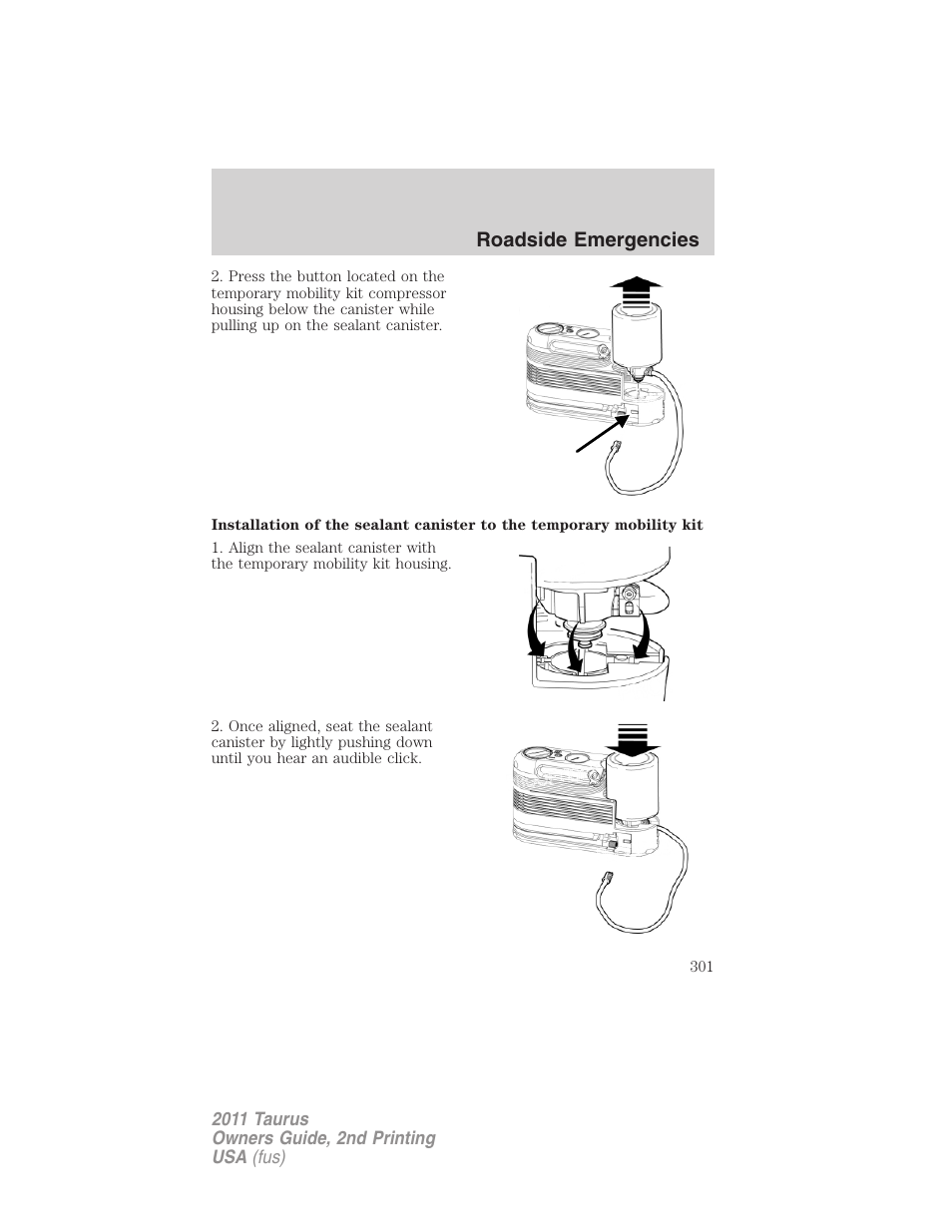 Roadside emergencies | FORD 2011 Taurus v.2 User Manual | Page 301 / 404