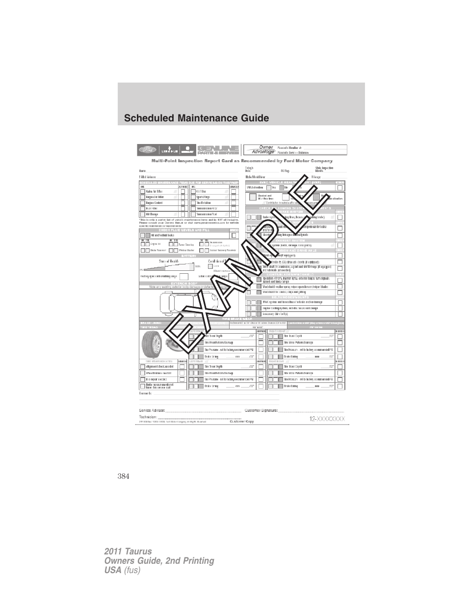FORD 2011 Taurus v.2 User Manual | Page 384 / 404