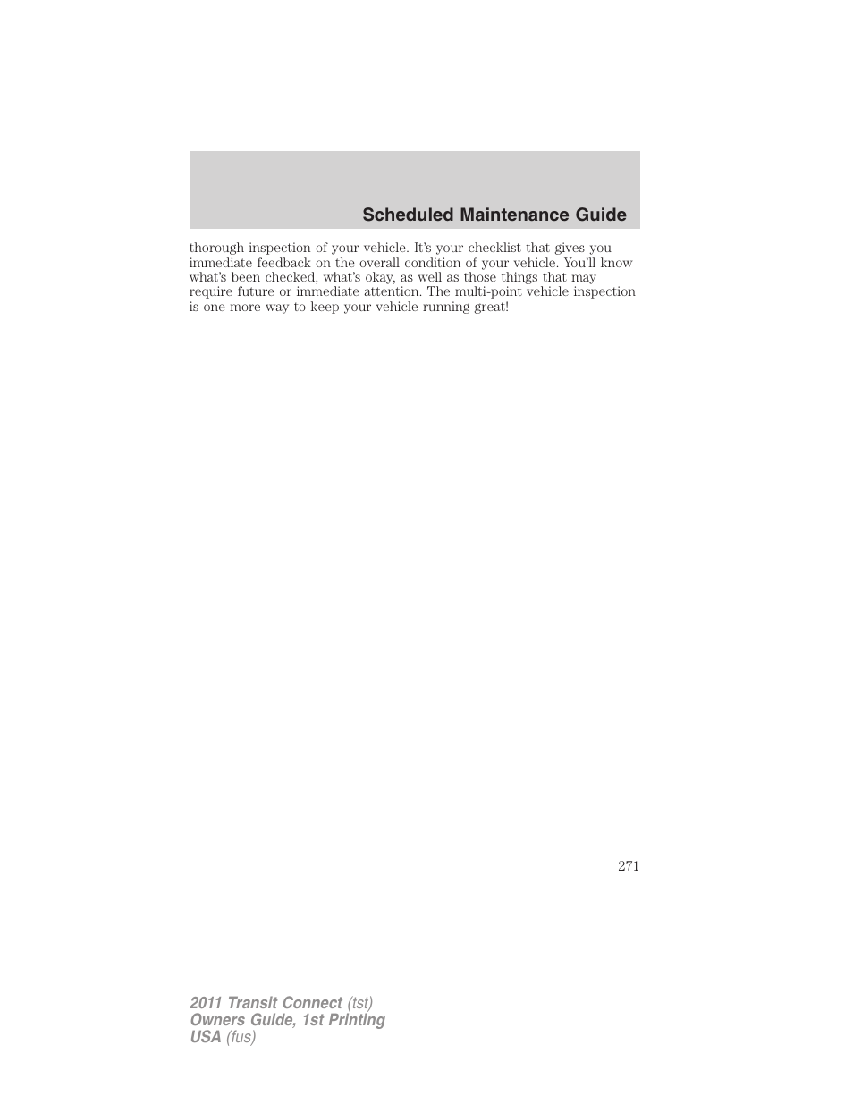 FORD 2011 Transit Connect v.1 User Manual | Page 271 / 294