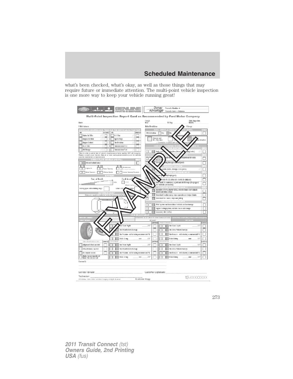 FORD 2011 Transit Connect v.2 User Manual | Page 273 / 295