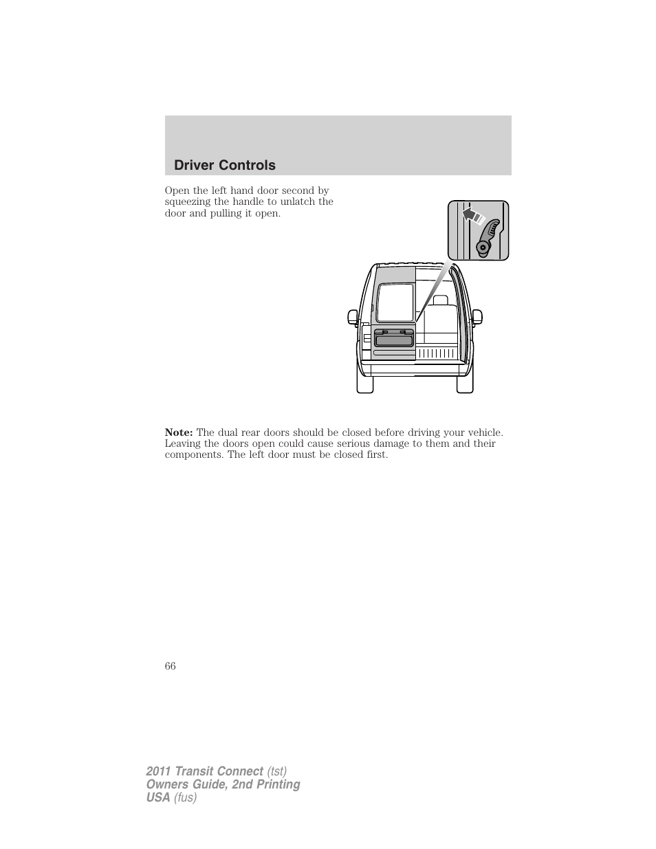 FORD 2011 Transit Connect v.2 User Manual | Page 66 / 295