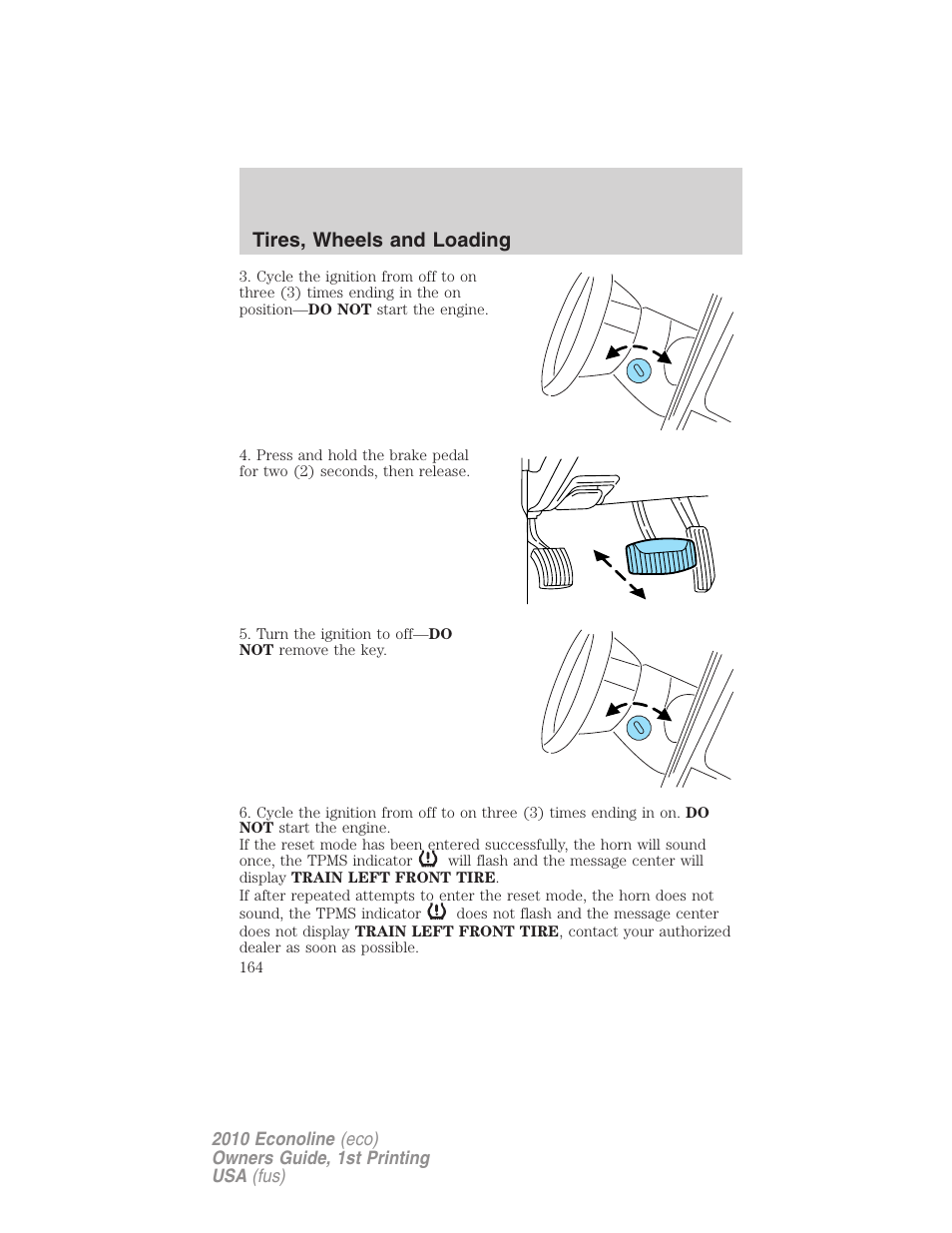 Tires, wheels and loading | FORD 2010 E-450 v.1 User Manual | Page 164 / 324