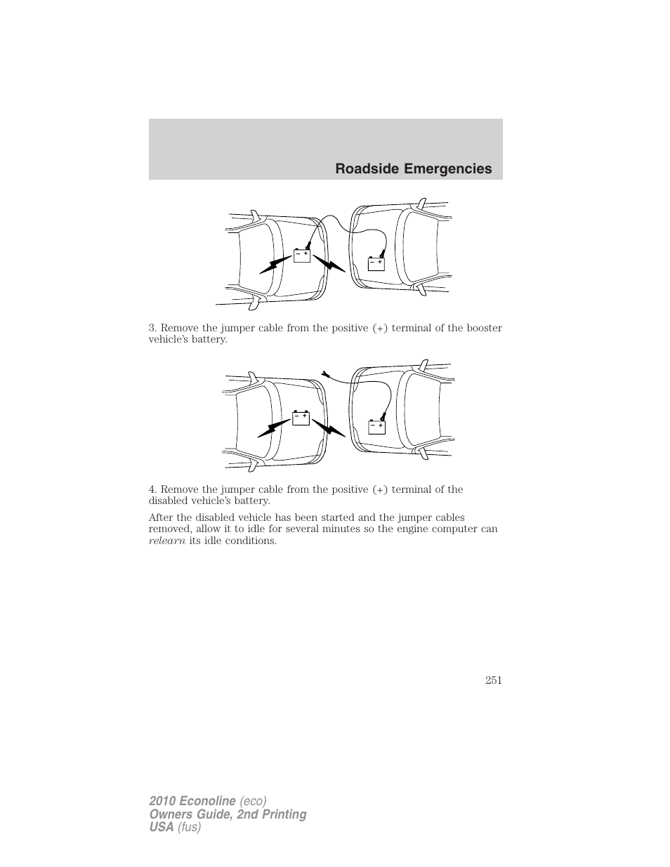 Roadside emergencies | FORD 2010 E-450 v.2 User Manual | Page 251 / 327