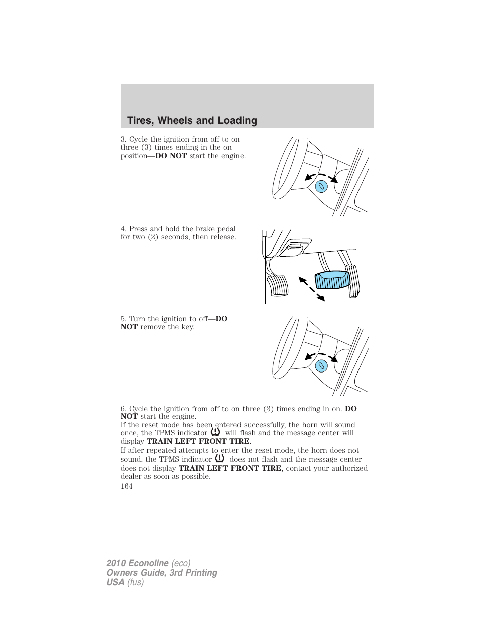 Tires, wheels and loading | FORD 2010 E-450 v.3 User Manual | Page 164 / 327