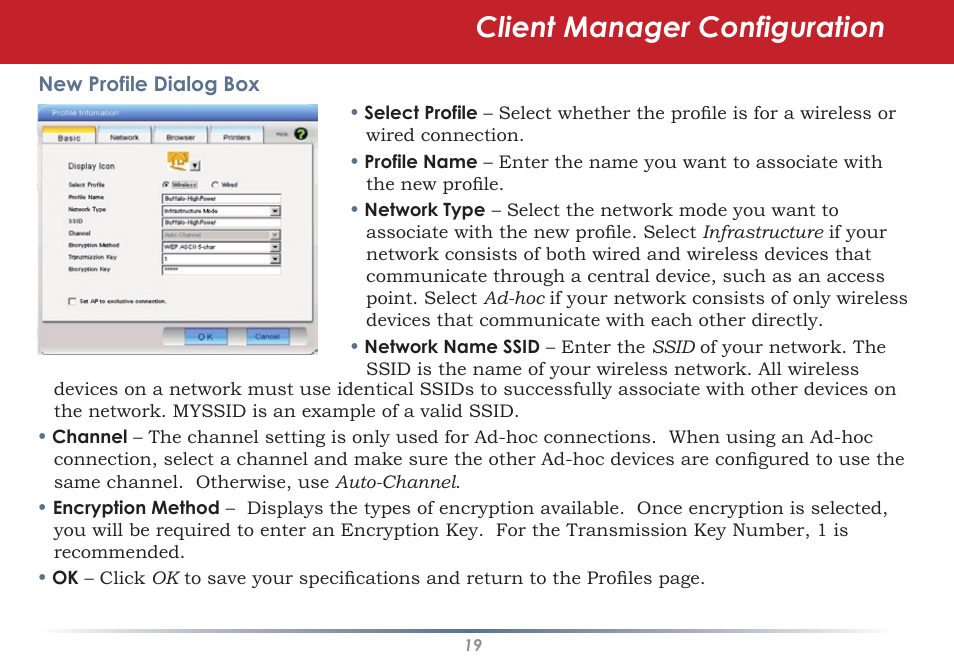 Client manager configuration | Buffalo Technology WLI-CB-AG108HP User Manual | Page 19 / 43