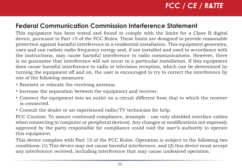 Fcc / ce / r&tte | Buffalo Technology WLI-CB-AG108HP User Manual | Page 36 / 43