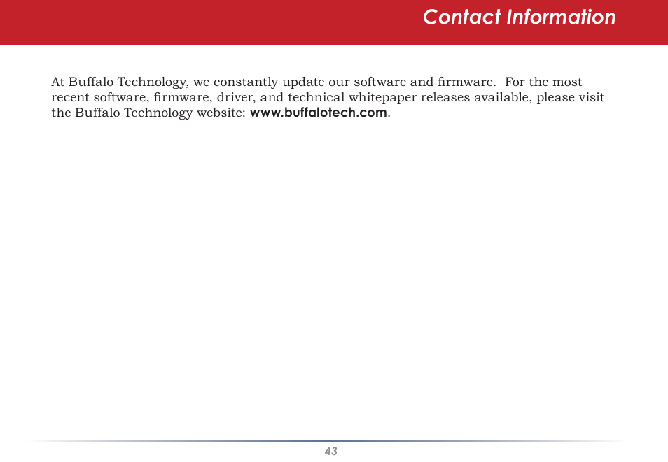 Contact information | Buffalo Technology WLI-CB-AG108HP User Manual | Page 43 / 43