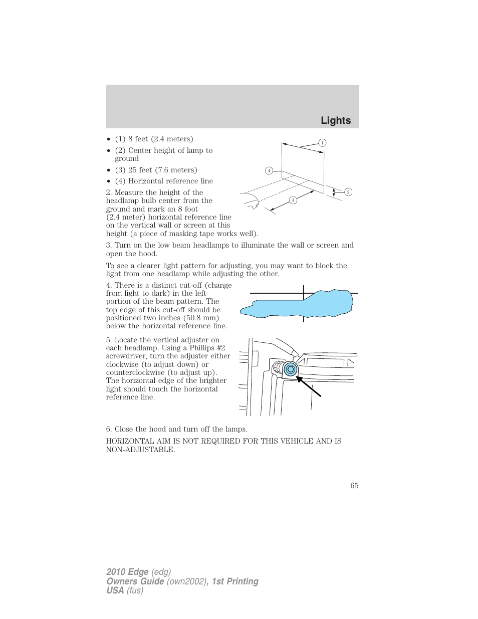 Lights | FORD 2010 Edge v.1 User Manual | Page 65 / 328