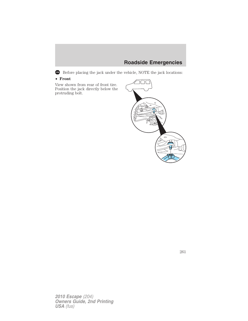 FORD 2010 Escape v.2 User Manual | Page 261 / 344