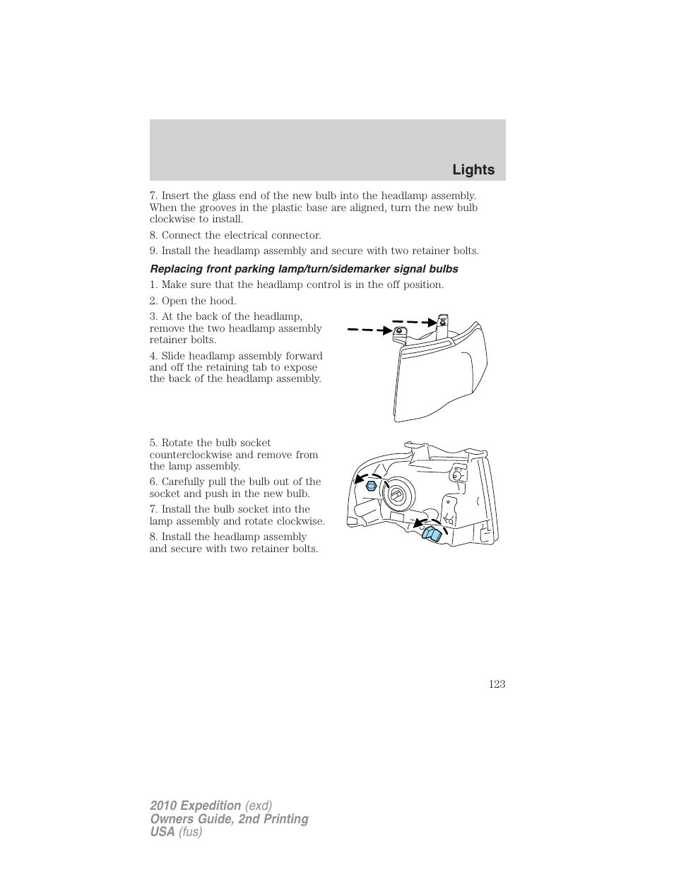 Lights | FORD 2010 Expedition v.2 User Manual | Page 123 / 424