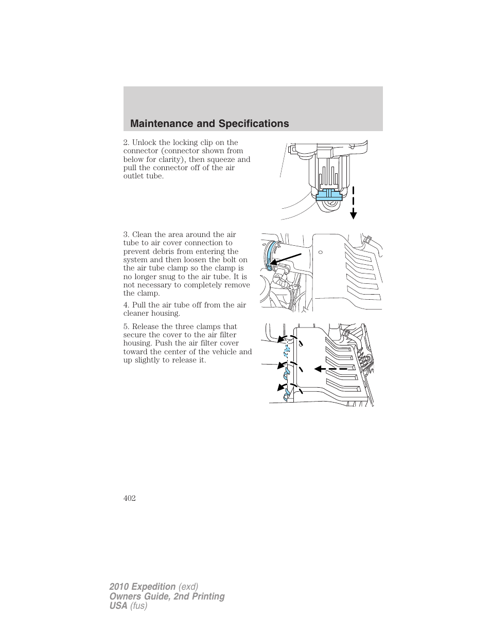Maintenance and specifications | FORD 2010 Expedition v.2 User Manual | Page 402 / 424