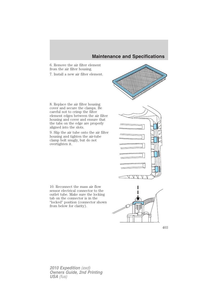 Maintenance and specifications | FORD 2010 Expedition v.2 User Manual | Page 403 / 424