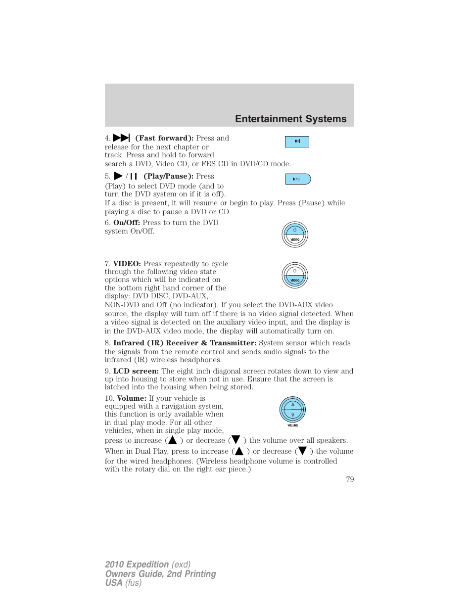 Entertainment systems | FORD 2010 Expedition v.2 User Manual | Page 79 / 424