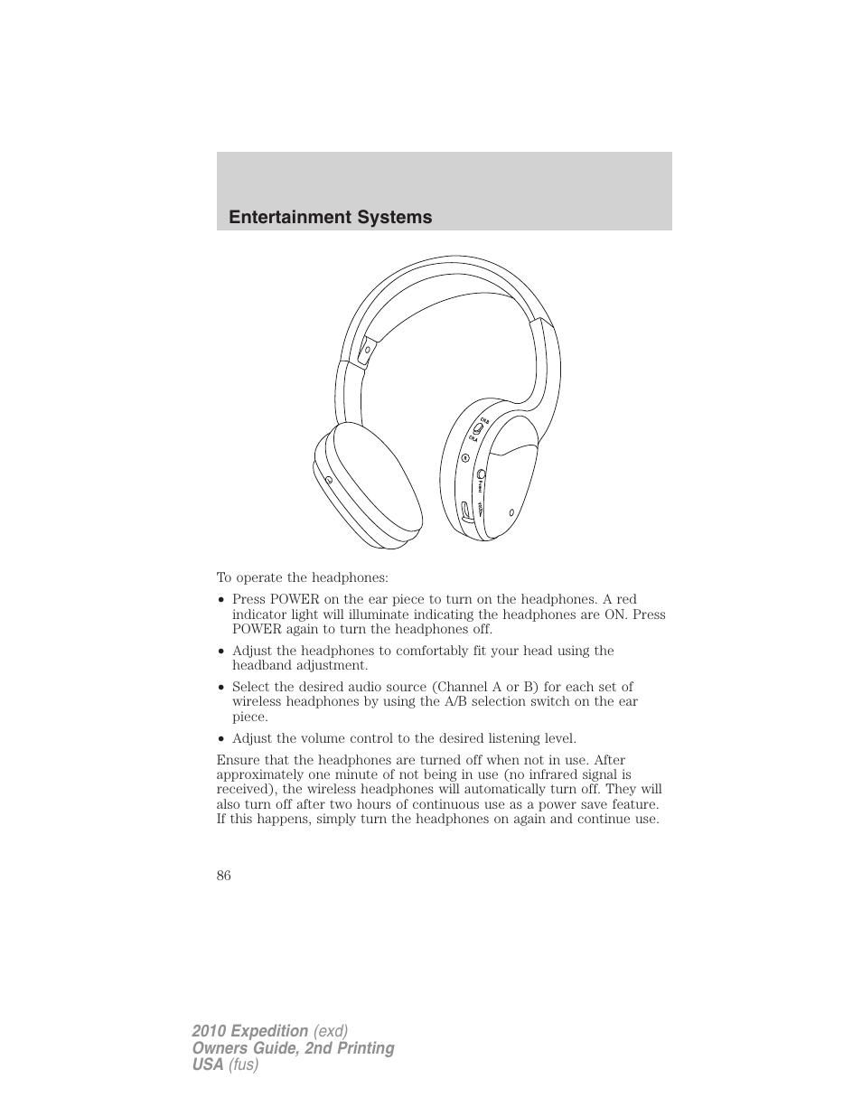 Entertainment systems | FORD 2010 Expedition v.2 User Manual | Page 86 / 424