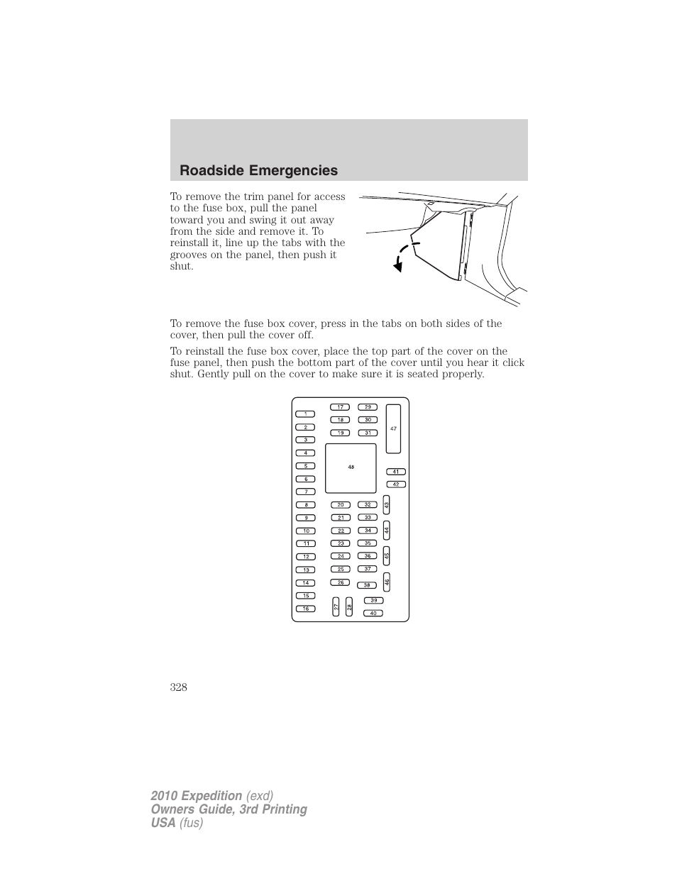 Roadside emergencies | FORD 2010 Expedition v.3 User Manual | Page 328 / 422