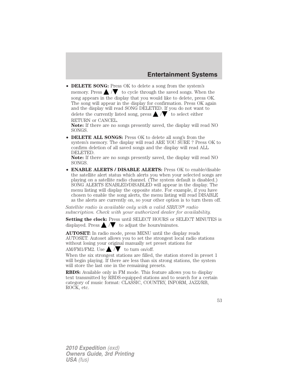 Entertainment systems | FORD 2010 Expedition v.3 User Manual | Page 53 / 422