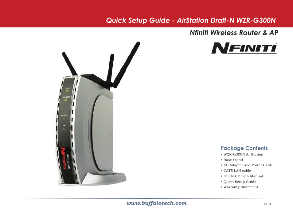 Buffalo Technology Buffalo AirStation Nfiniti WZR-G300N User Manual | 7 pages