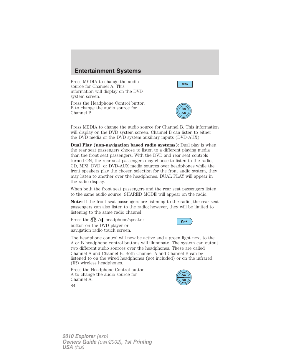 Entertainment systems | FORD 2010 Explorer v.1 User Manual | Page 84 / 404