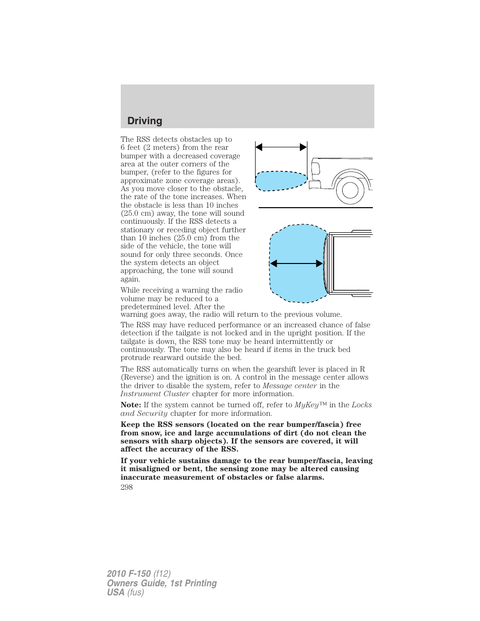 Driving | FORD 2010 F-150 v.1 User Manual | Page 298 / 419