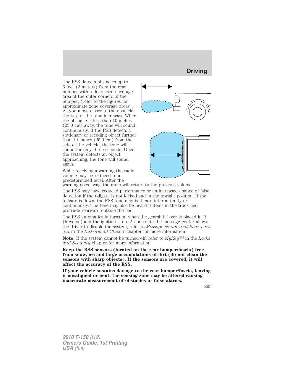 Driving | FORD 2010 F-150 v.2 User Manual | Page 293 / 414