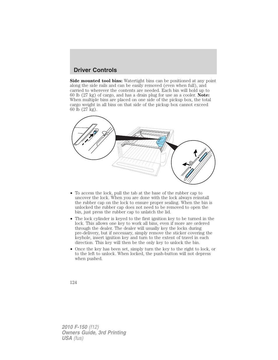 Driver controls | FORD 2010 F-150 v.3 User Manual | Page 124 / 419