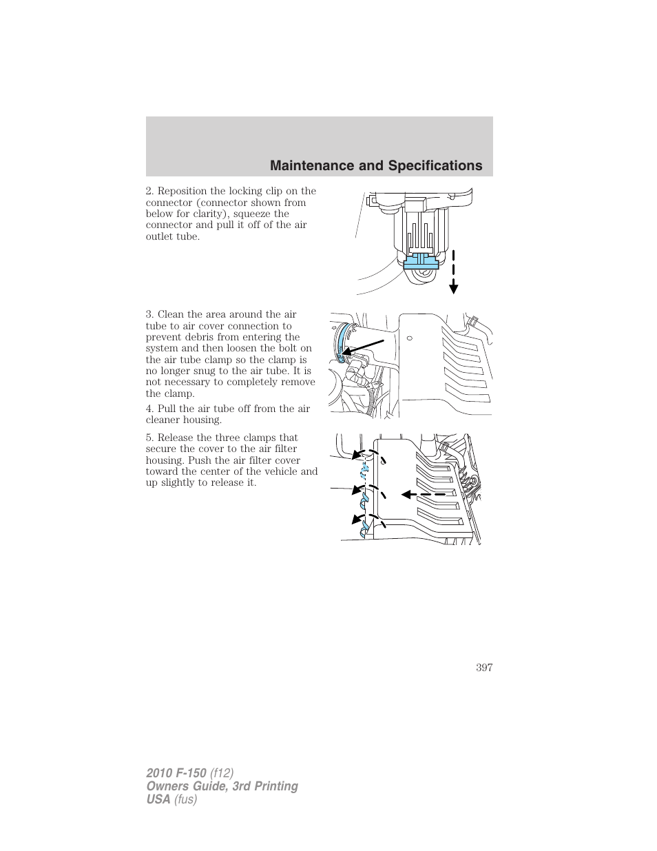 Maintenance and specifications | FORD 2010 F-150 v.3 User Manual | Page 397 / 419