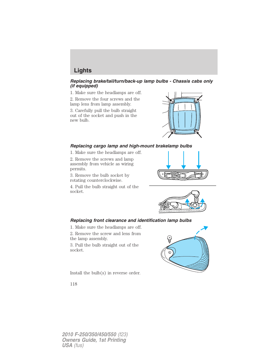 Lights | FORD 2010 F-550 v.1 User Manual | Page 118 / 407