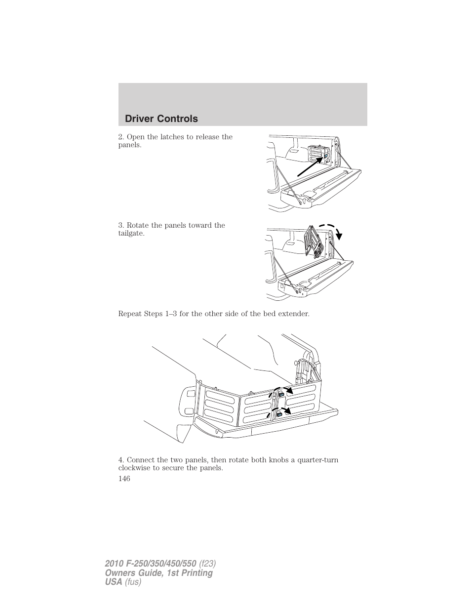 Driver controls | FORD 2010 F-550 v.1 User Manual | Page 146 / 407