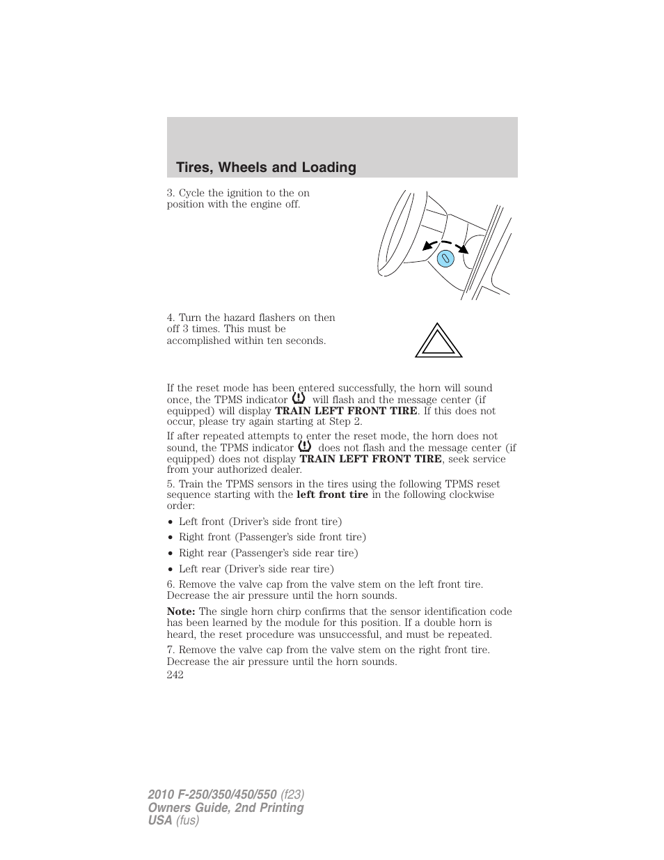 Tires, wheels and loading | FORD 2010 F-550 v.2 User Manual | Page 242 / 408