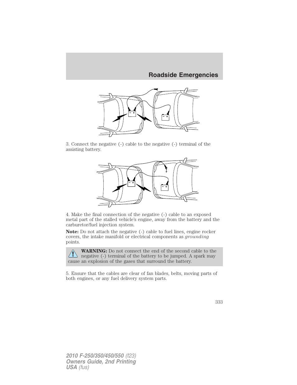 Roadside emergencies | FORD 2010 F-550 v.2 User Manual | Page 333 / 408