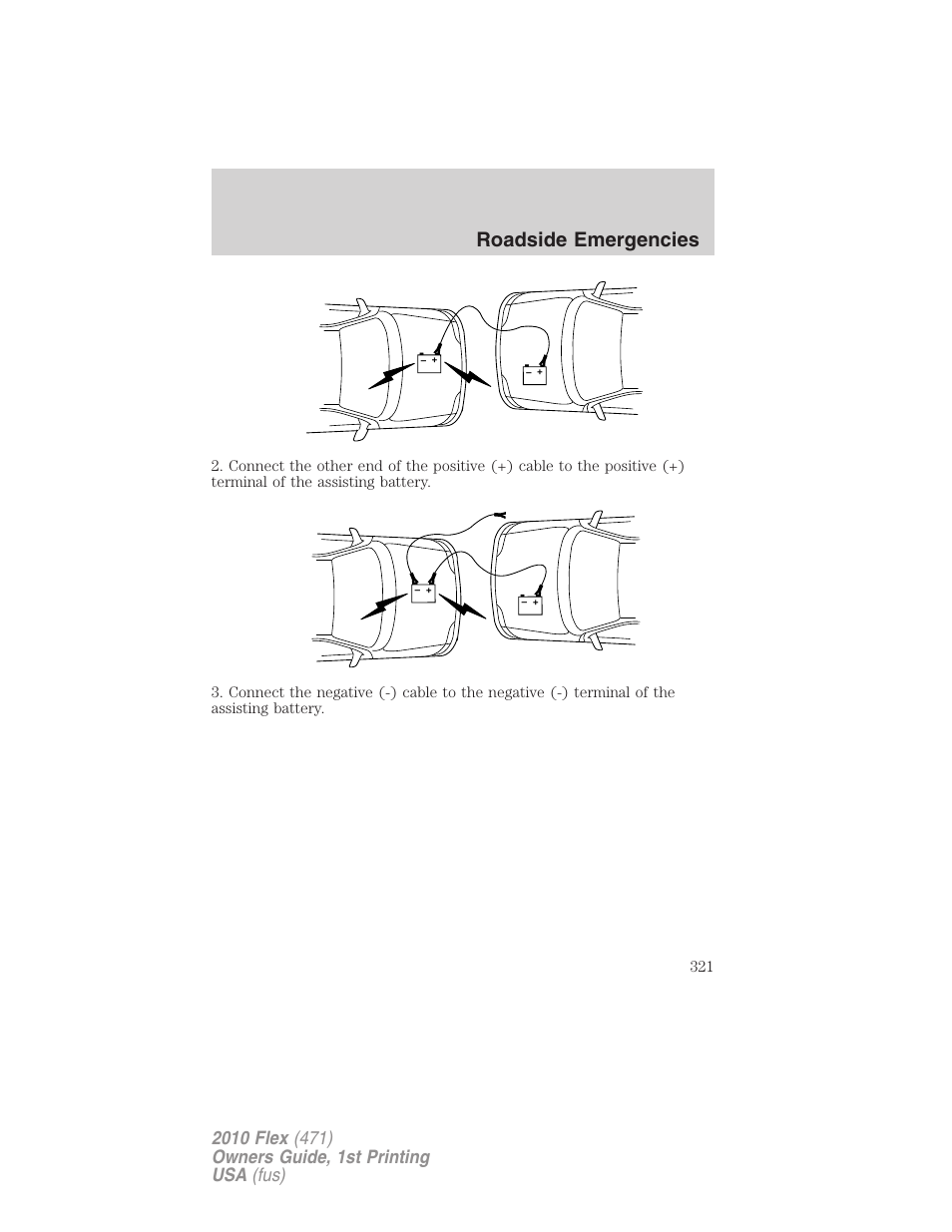 Roadside emergencies | FORD 2010 Flex v.1 User Manual | Page 321 / 397