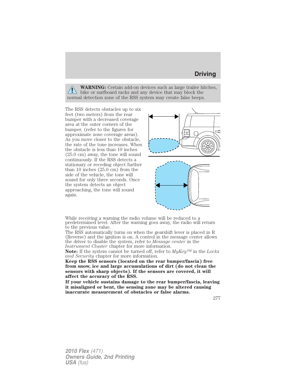 Driving | FORD 2010 Flex v.2 User Manual | Page 277 / 399