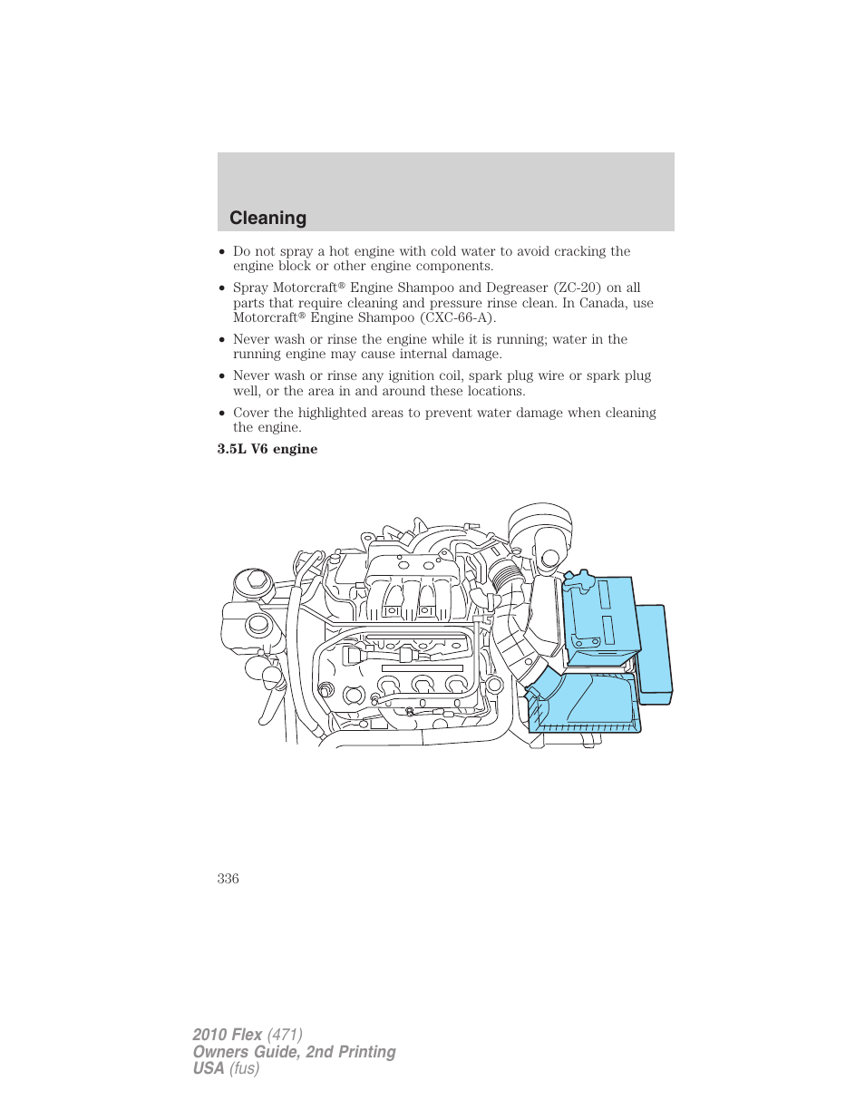 Cleaning | FORD 2010 Flex v.2 User Manual | Page 336 / 399