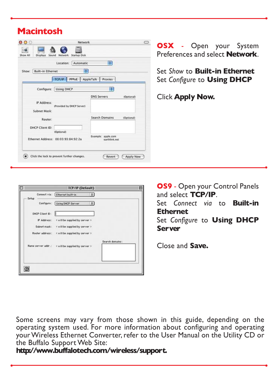 Macintosh | Buffalo Technology WLI-TX1-G54 User Manual | Page 7 / 8