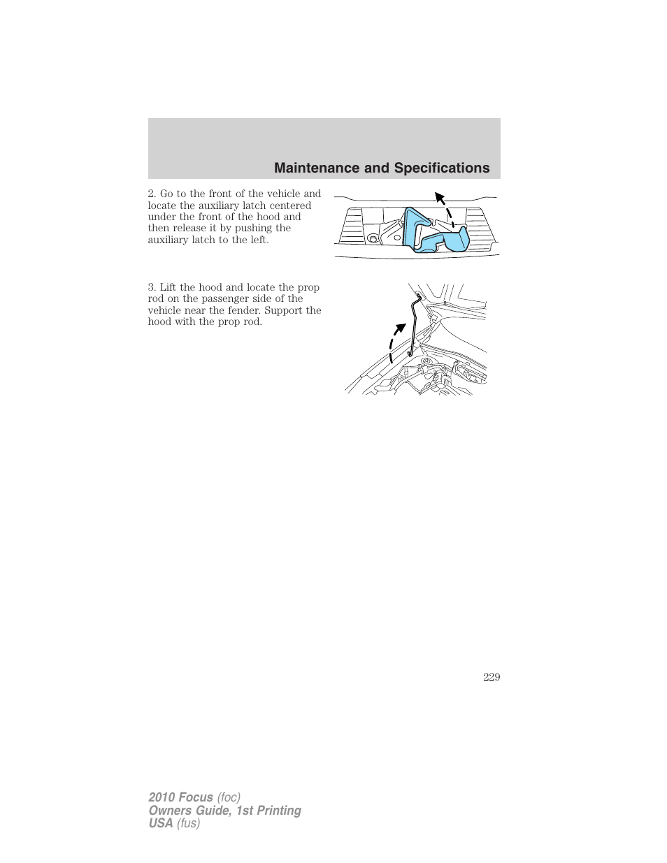 FORD 2010 Focus v.1 User Manual | Page 229 / 275