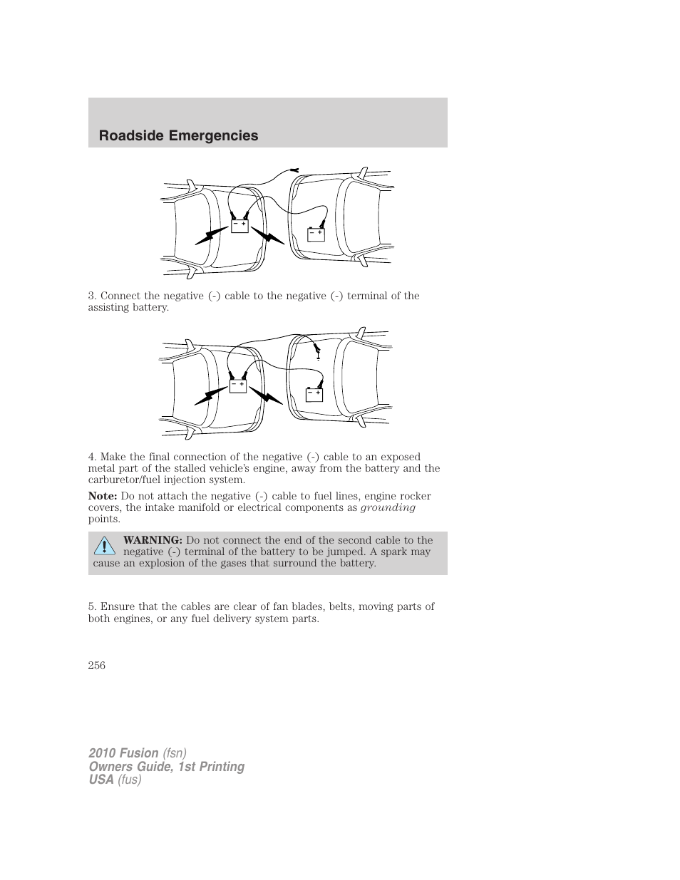 Roadside emergencies | FORD 2010 Fusion v.1 User Manual | Page 256 / 338