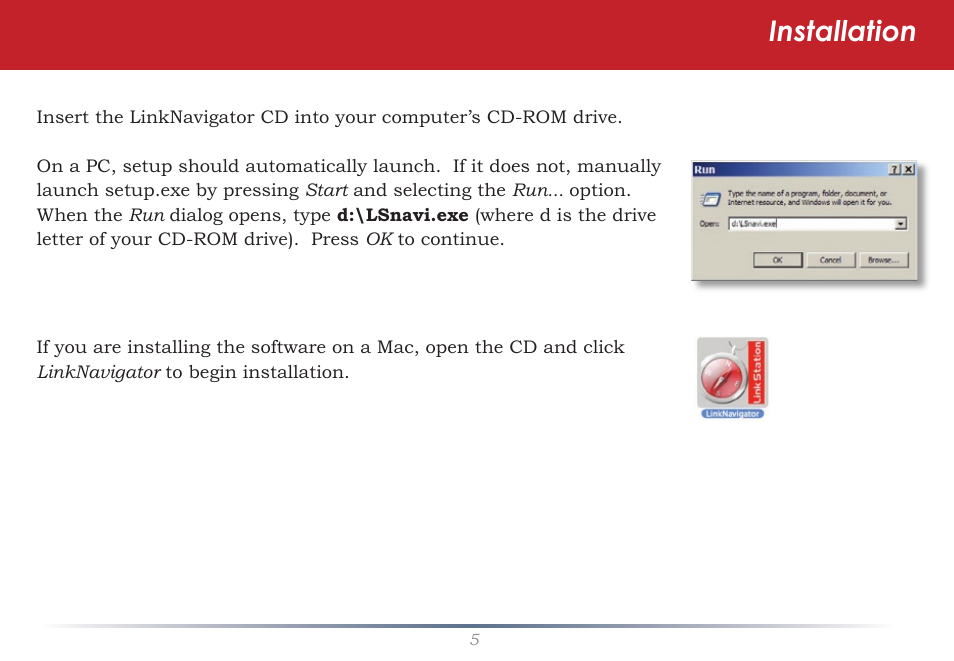 Installation | Buffalo Technology LinkStation Pro Duo LS-WTGL/R1 User Manual | Page 5 / 71