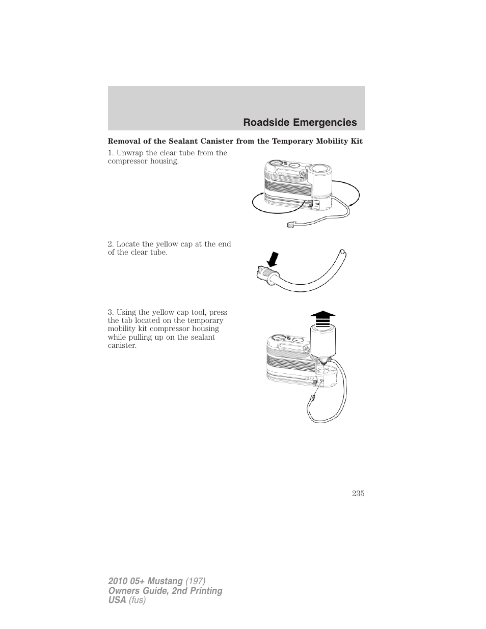 Roadside emergencies | FORD 2010 Mustang v.2 User Manual | Page 235 / 314